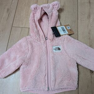 North Face Light Pink Teddy Bear Hoodie